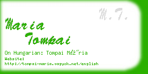 maria tompai business card